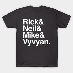 The Young Ones Names List Fanart Design T-Shirt